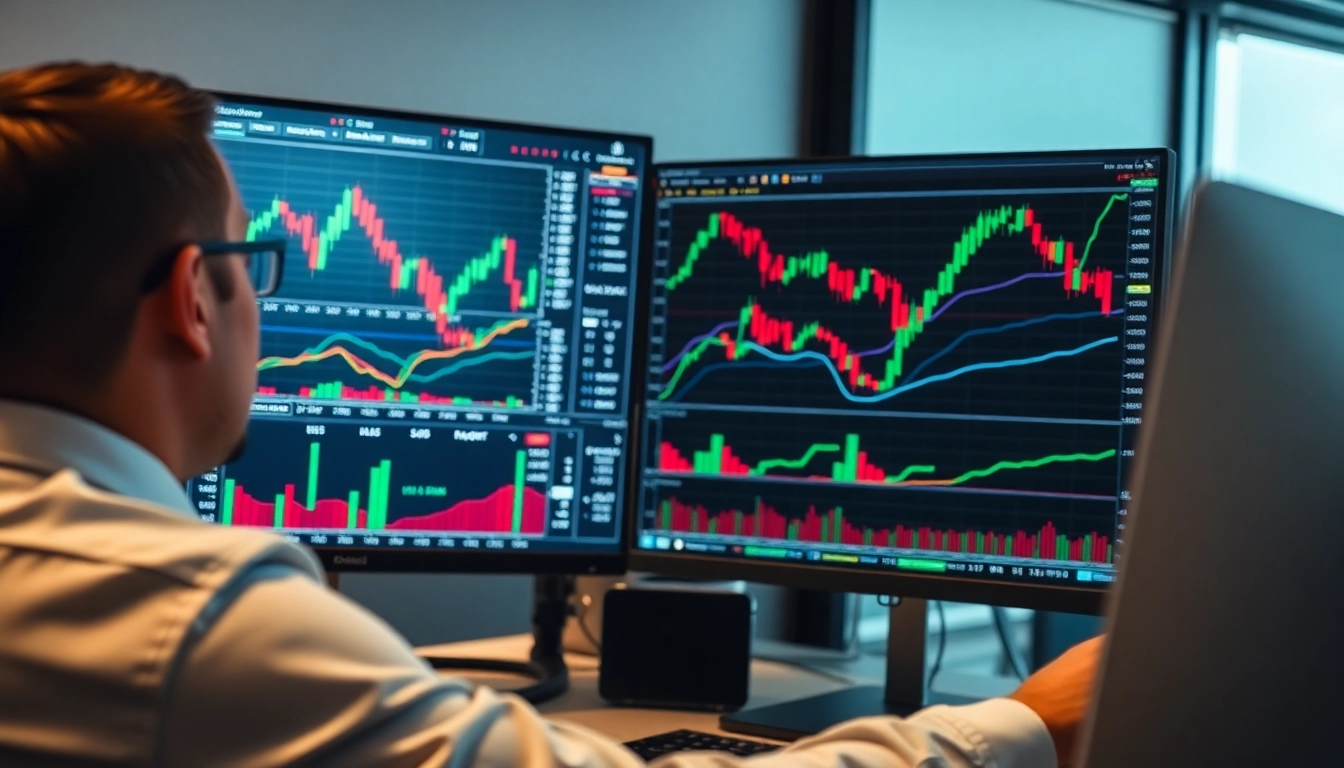 Trading view platform showcasing detailed market charts and trading analysis tools for traders